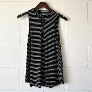 American Eagle Outfitters Striped Lace Up Sleeveless Tank Women's Small
